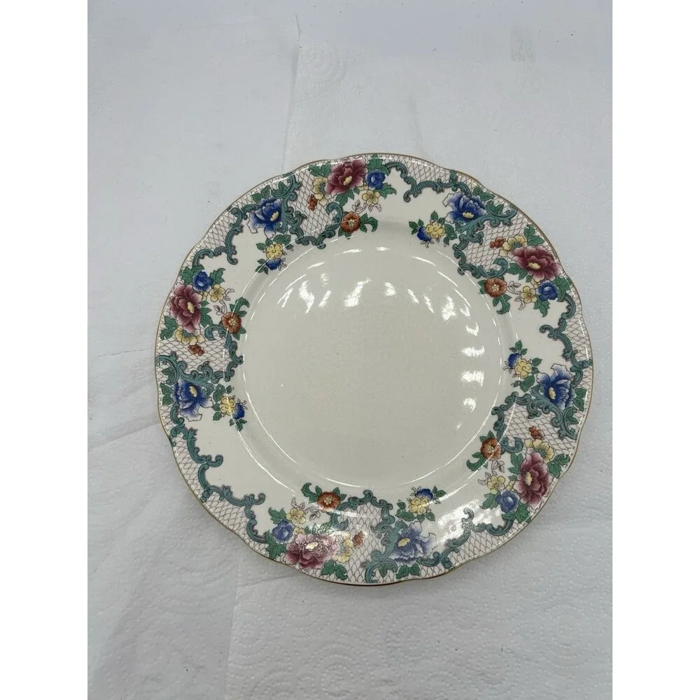 Royal Cauldon Victoria England 8.5” Luncheon Plate Floral Vintage Replacement